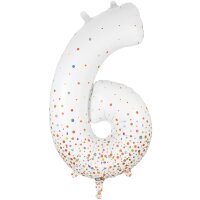 OAK TREE Folienballon Sparkling Fizz Zahl 6, 86 cm,...