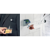 DURABLE Ausweishalter mit Druckknopf, anthrazit