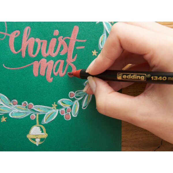 EDDING Pinselstift 1340, 1-6mm, gr&uuml;n metallic 1340074