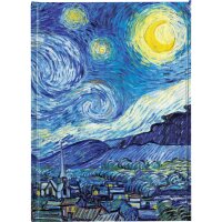 FLAME TREE Notizbuch Vincent van Gogh Starry Night, A5,...