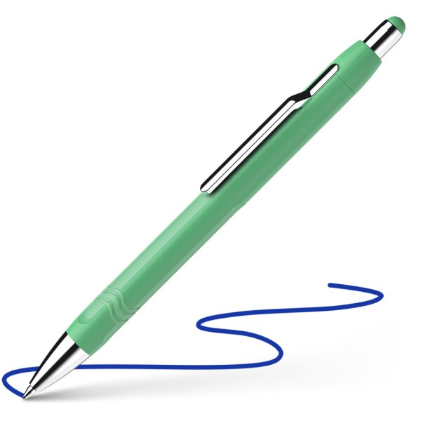 SCHNEIDER Kugelschreiber Epsilon, Druckmechanik, XB, blau, Farbe des Schaftes: mintgr&uuml;n 138614