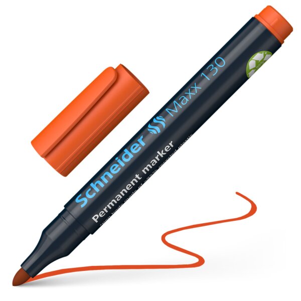 SCHNEIDER Permanentmarker Maxx 130, Rundspitze, 1-3 mm, orange SN113006