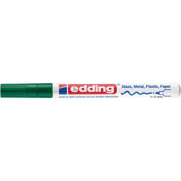 EDDING Glanzlackmarker 751, 1-2mm, Rundspitze, gr&uuml;n 751-9-004