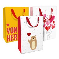 BRAUN+COMPANY Geschenktragetasche Love, 36 x 26 x 13 cm,...