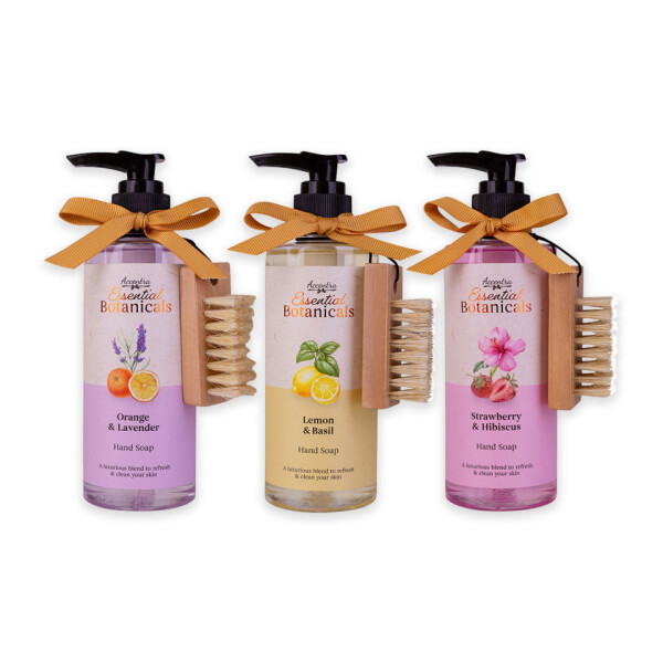 ACCENTRA Fl&uuml;ssigseife 200ml Essential Botanicalsl mit Nagelb&uuml;rste 8162674