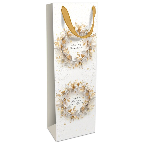 BRAUN + COMPANY Weihnachts-Flaschentragetasche Kranz, 36 x 12 x 8 cm 1684-26502