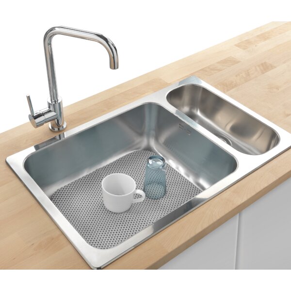 metaltex Sp&uuml;lbeckenmatte, PVC, 250 x 350 mm, grau