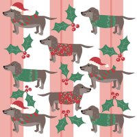PAPSTAR Weihnachts-Motivservietten "X-Mas Dogs"