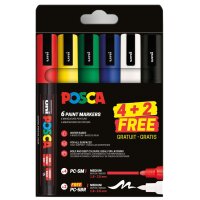 POSCA Pigmentmarker PC-5M + PC-5BR GRATIS, Promopack