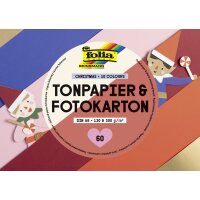 folia Tonpapier- und Fotokarton-Block WEIHNACHTEN, DIN A6