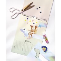 folia Kreativ-Wandkalender, DIN A4, schwarz