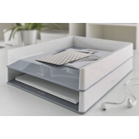 LEITZ Briefablage WOW Duo Colour, A4, Polystyrol, weiß