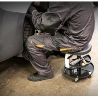 BRÜDER MANNESMANN Pneumatischer Werkstatthocker, mit Rollen