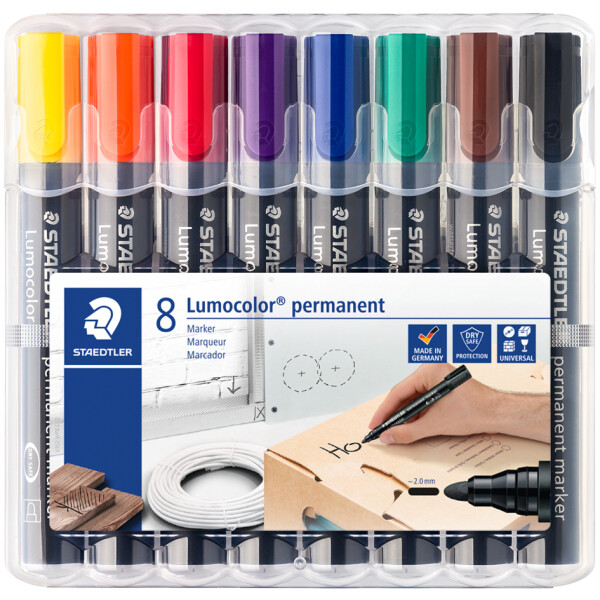 STAEDTLER Lumocolor Permanent-Marker 352, 4er Etui