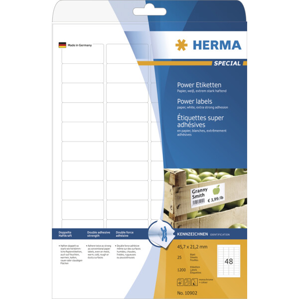 HERMA Power Etiketten SPECIAL, Durchmesser: 30 mm, wei&szlig;