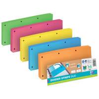 Oxford Trennstreifen Duo, aus Karton, 240 x 105 mm, blau