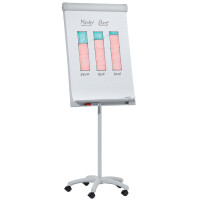 FRANKEN Flipchart PRO Mobil, 670 x 950 mm, hellgrau