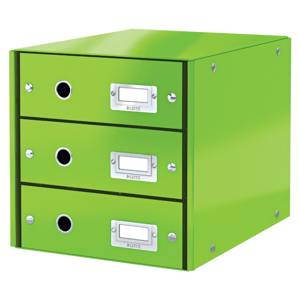 LEITZ Schubladenbox Click & Store, 3 Schübe, schwarz