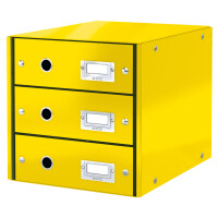 LEITZ Schubladenbox Click & Store, 3 Schübe, schwarz