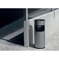 DURABLE Papierkorb SAFE, mit Ascher, 17 Liter, anthrazit