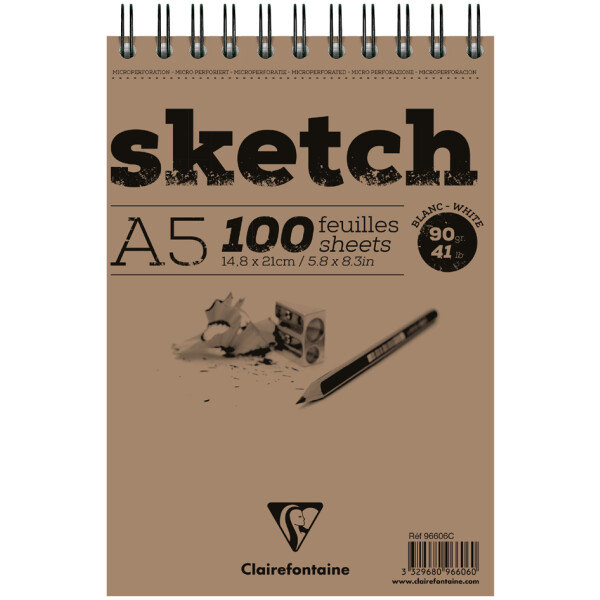 Clairefontaine Skizzenblock "sketch", DIN A5, 100 Blatt