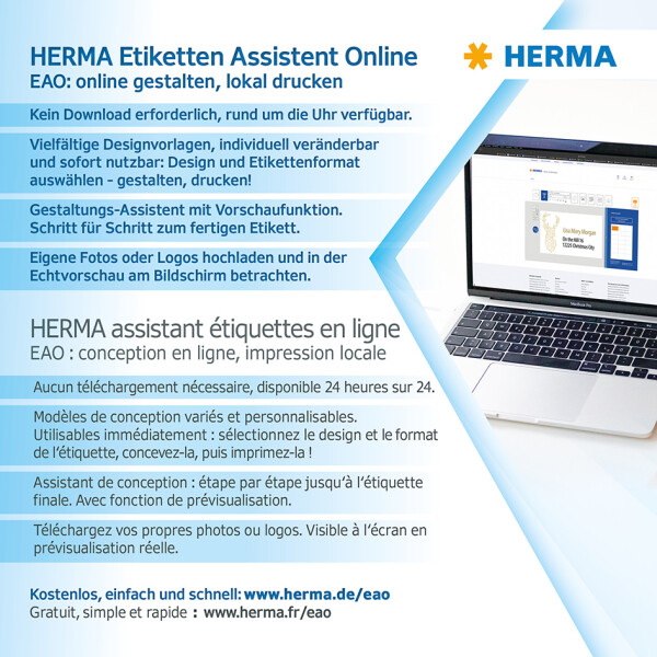 HERMA Universal-Etiketten PREMIUM, 63,5 x 38,1 mm, wei&szlig;
