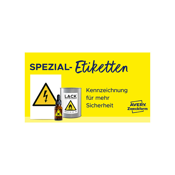 AVERY Zweckform Kraftkleber-Etiketten, 63,5 x 33,9 mm, wei&szlig;
