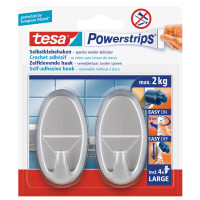 tesa Powerstrips Haken LARGE Oval, weiß