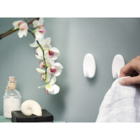 tesa Powerstrips Haken LARGE Oval, weiß