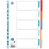 Oxford Karton-Register, blanko, DIN A4, farbig, 5-teilig