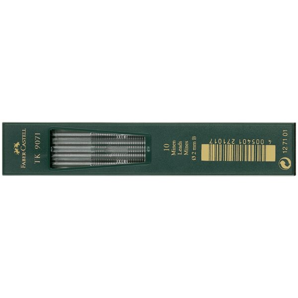 FABER-CASTELL TK-Minen 9071, tiefschwarz, H&auml;rtegrad: B