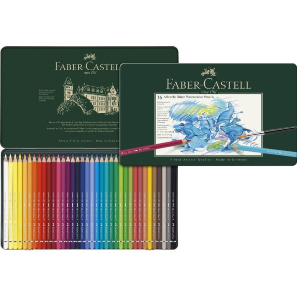 FABER-CASTELL Aquarellstifte ALBRECHT D&Uuml;RER, 36er Metalletui