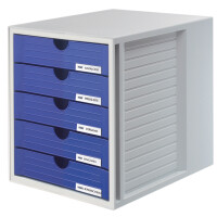 HAN Schubladenbox SYSTEMBOX, 5 Schübe, schwarz