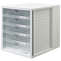 HAN Schubladenbox SYSTEMBOX, 5 Schübe, lichtgrau blau