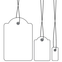 HERMA Warenanhänger, 25 x 38 mm, mit rotem Faden,...