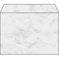 sigel Umschlag, DIN lang, 90 g qm, gummiert, Marmor grau