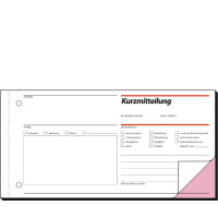 sigel Formularbuch "Kurzmitteilung", 1 3 A4 quer, SD