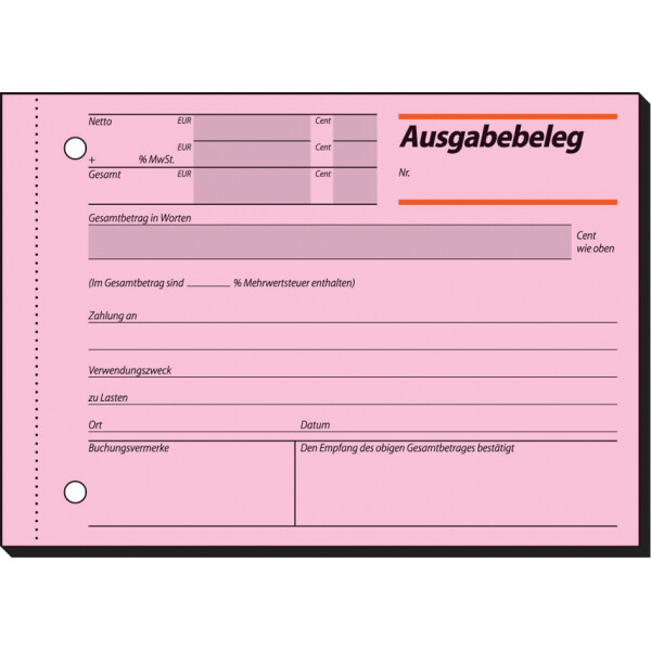 sigel Formularbuch "Einnahmebeleg", A6 quer, 50 Blatt