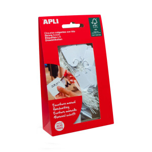 APLI Warenanhänger - Kleinpackung, Maße: 28 x 43 mm, weiß
