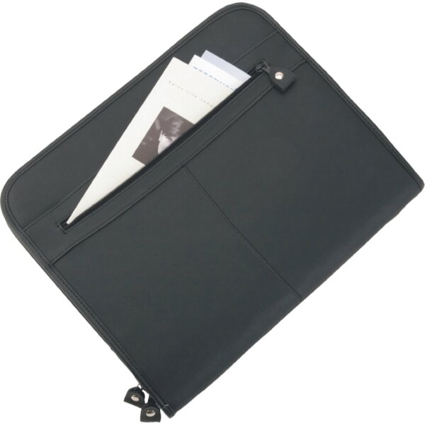 Alassio Schreibmappe "MILANO", A4, Leder, schwarz