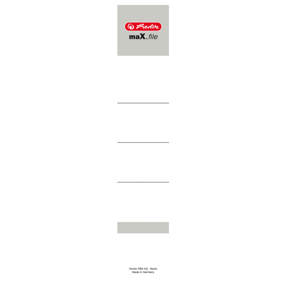 herlitz Ordnerr&uuml;cken-Etikett maX.file, 36 x 190 mm, wei&szlig;