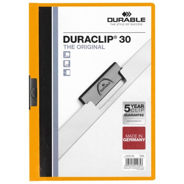 DURABLE Klemmhefter DURACLIP ORIGINAL 30, DIN A4, weiß