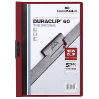 DURABLE Klemmhefter DURACLIP ORIGINAL 60, DIN A4, aubergine