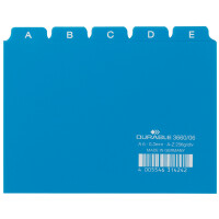 DURABLE Karteiregister A - Z, PP, A6 quer, blau, 25-teilig