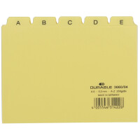DURABLE Karteiregister A - Z, PP, A6 quer, blau, 25-teilig