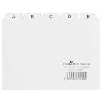 DURABLE Karteiregister A - Z, PP, A6 quer, blau, 25-teilig