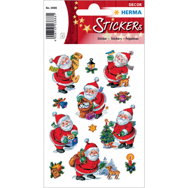HERMA Weihnachts-Sticker DECOR "Lustiger Nikolaus", Papier