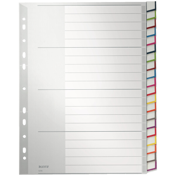 LEITZ Kunststoff-Register, blanko, A4 Überbreite, schräg