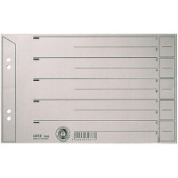 LEITZ Trennblätter, A4 Überbreite, Kraftkarton 200g qm, grau