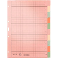 LEITZ Tauenpapier-Register, blanko, A4, 10-teilig,mehrfarbig